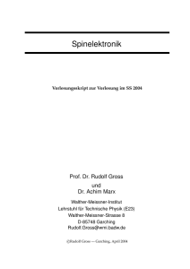 Spinelektronik - Walther Meißner Institut