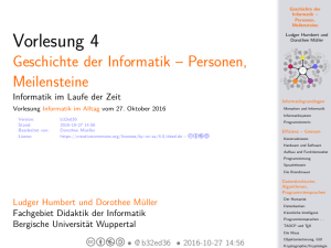 Geschichte der Informatik – Personen, Meilensteine