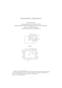 Parametrisierte Algorithmen ∗ X k X k