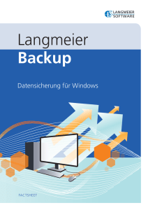 Broschüre - Langmeier Backup