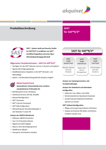 SAST für SAP®R/3® Produktbeschreibung SAST für SAP