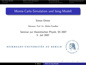 Monte-Carlo-Simulation und Ising