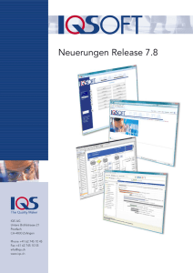 Dokument Neuerungen IQSoft Release 7.8