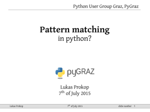Pattern matching (in python?)