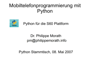 Mobiltelefonprogrammierung mit Python