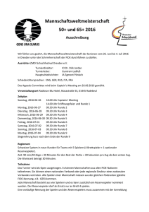 Ausschreibung Mannschaftsweltmeisterschaft 50+, 65+