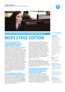 Datenblatt Motorola MSP Stage Edition