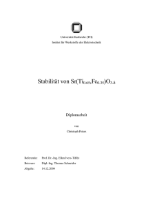 Stabilität von Sr(Ti0.65,Fe0.35)O3-δ - KIT