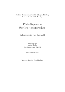 Fehlerdiagnose in Worthypothesengraphen - Friedrich