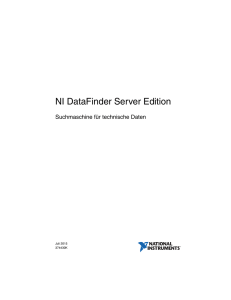 NI DataFinder Server Edition: Suchmaschine für technische Daten