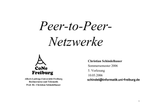 Peer-to-Peer - Rechnernetze und Telematik