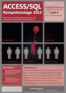 ACCESS/SQL-Kompetenztage 2013 | Praxisnahes