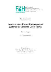 Konzept eines Firewall Management Systems für - RWTH