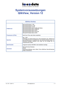 Systemvoraussetzungen QlikView, Version 12