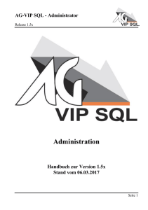 AG-VIP SQL Administratorhandbuch