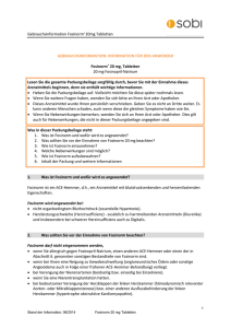 Gebrauchsinformation Fosinorm 20 mg Tabletten