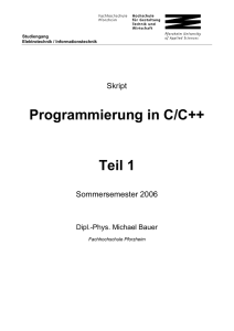 Programmierung in C/C++ Teil 1