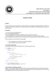 Babeș-Bolyai Universität Cluj Napoca Fakultät für Mathematik und