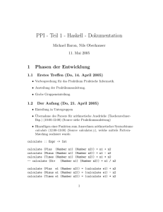 PPI - Teil 1 - Haskell