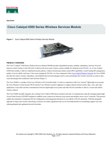 Cisco Catalyst 6500 Series Wireless Services Module
