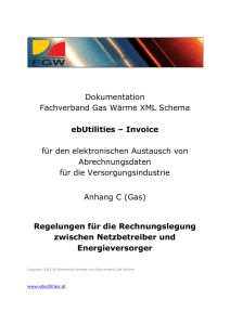 Dokumentation Fachverband Gas Wärme XML Schema ebUtilities