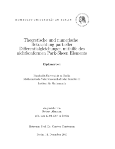 Theoretische und numerische Betrachtung partieller