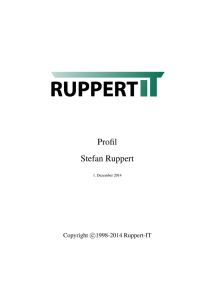 Profil Dipl. Inform. (FH) Stefan Ruuppert - ruppert