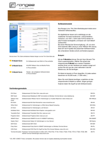 Datenblatt zu den Rangee Softwaremodulen als PDF