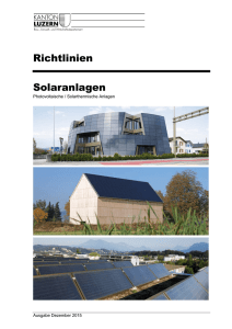 Richtlinien Solaranlagen - rawi