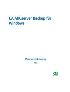 CA ARCserve Backup für Windows