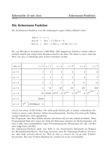 Die Ackermann-Funktion - Informatik in der Oberstufe