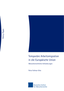 Temporäre Arbeitsmigration in die Europäische Union