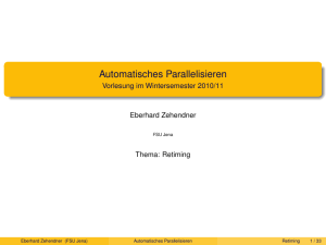 Automatisches Parallelisieren - Vorlesung im Wintersemester 2010/11