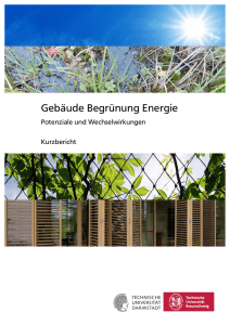 Gebäude Begrünung Energie: Potenziale und Wechselwirkungen