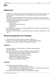 Allgemeines Wissensmanagement bei UI-Designs