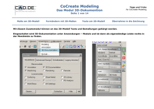 CoCreate Modeling Das Modul 3D-Dokumention