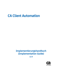 CA Client Automation - Implementierungshandbuch