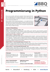 Weiterbildung Python in Berlin