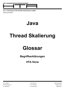 Java Thread Skalierung Glossar Begriffserklärungen HTA Horw