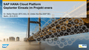 SAP HANA Cloud Platform - BTC NetWork Forum 2015