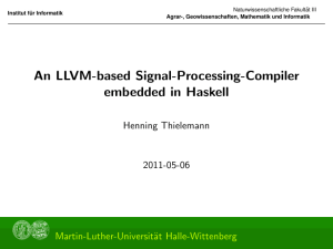 An LLVM-based Signal-Processing