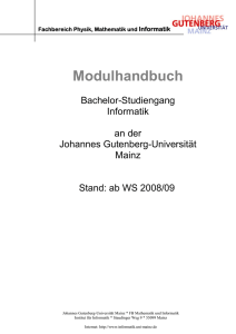 Modulhandbuch - Johannes Gutenberg