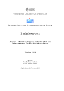 Bachelorarbeit - Fachgebiet Simulation, Systemoptimierung und