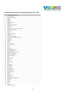 VSP Marktübersicht der Verwaltungssysteme in der - VSP-Blog