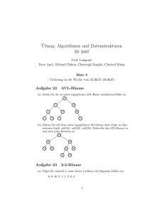 Übung: Algorithmen und Datenstrukturen SS 2007