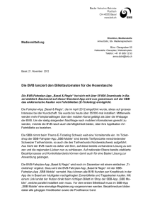 Die BVB lanciert den Billettautomaten für die Hosentasche