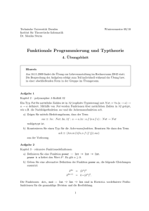 Funktionale Programmierung und Typtheorie