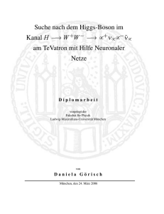 Suche nach dem Higgs-Boson im Kanal H W µ νµµ£ ¯νµ am