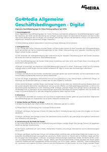 Go4Media Allgemeine Geschäftsbedingungen - Digital