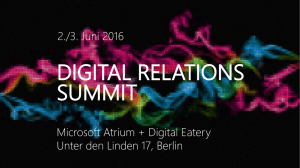 Microsoft Atrium + Digital Eatery Unter den Linden 17, Berlin 2./3
